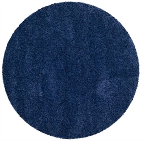 Safavieh 5 ft. 1 in. x 5 ft. 1 in. Round Navy Milan Shag Rug SG180-7070-5R